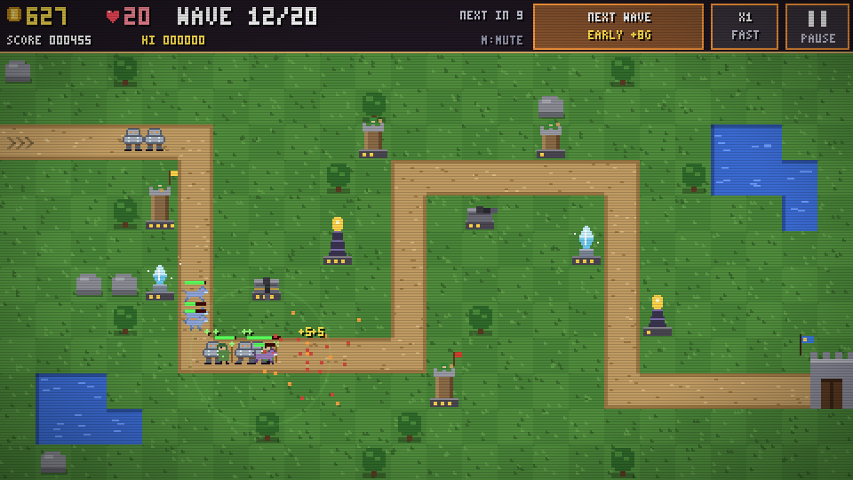 Pixel Bastion gameplay